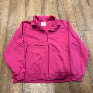Women’s Bright Pink Sweatshirt Coat Jacket - Blair Brand - Size Large